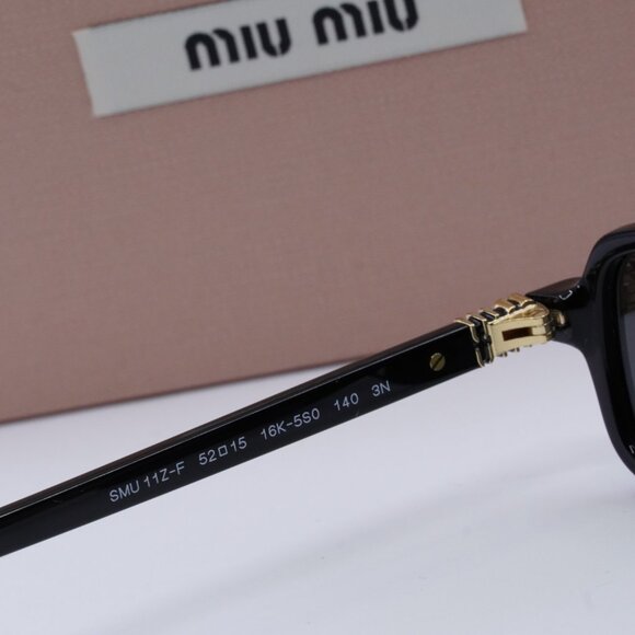 Miu Miu MU11ZSF 16K5S0 Rectangle Sunglasses – Black main image 11